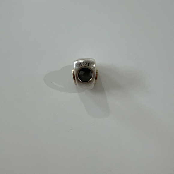 Auth NEW Pandora S925 ALE & 14K Gold Joined Together Charm W/ Clear Zirconia - Picture 4 of 9